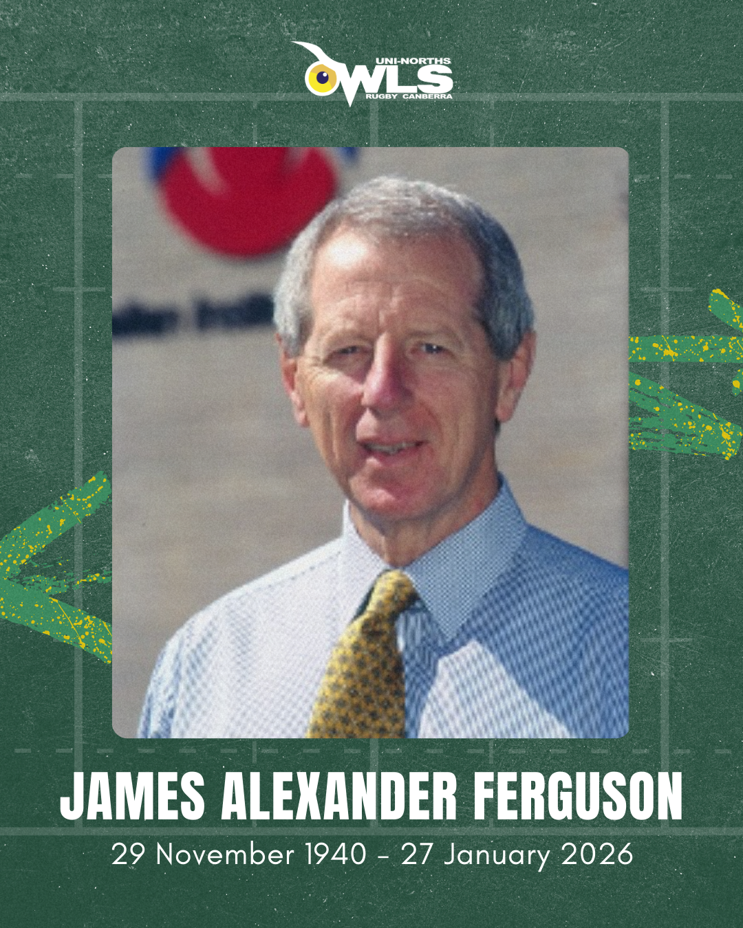 Vale Life Member James “Jim” Alexander Ferguson